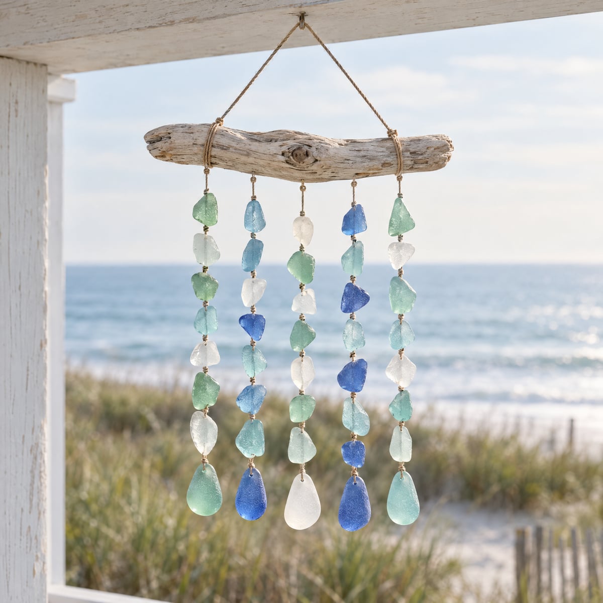 Driftwood & Sea Glass Wind Chime